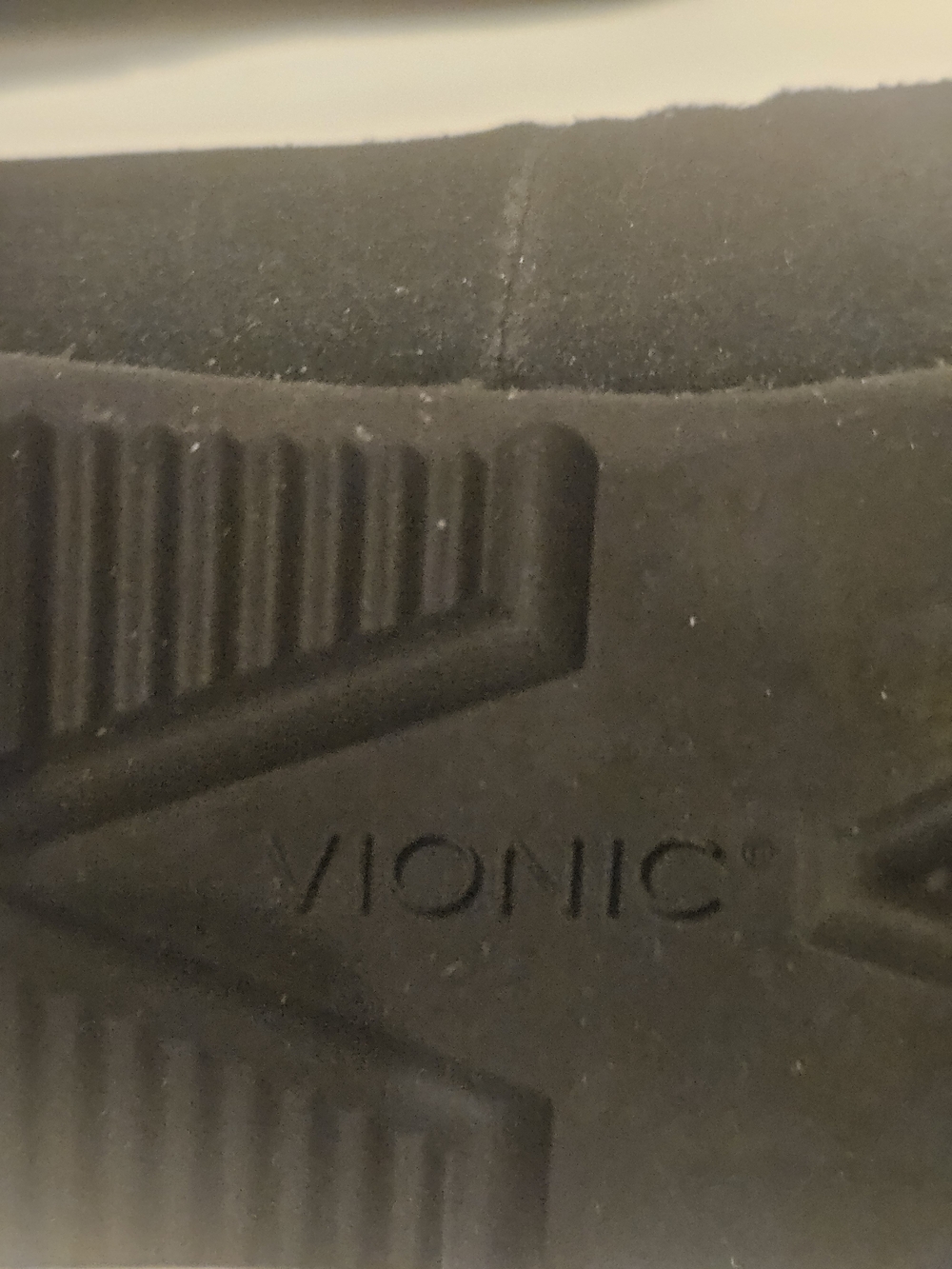 Vionic Black Slip-On Fur Lined Slipper  (Logo Visible)